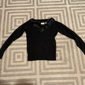 Cato Girls Black Satin Blouse